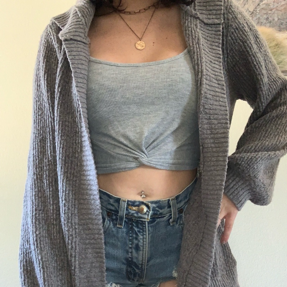 Grey cardigan
